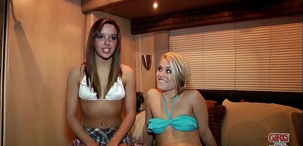  GIRLS GONE WILD - Young Amateurs Ashley and Krysten Do Their First Lesbian Scene Together